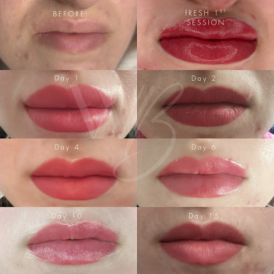lip blush healing process